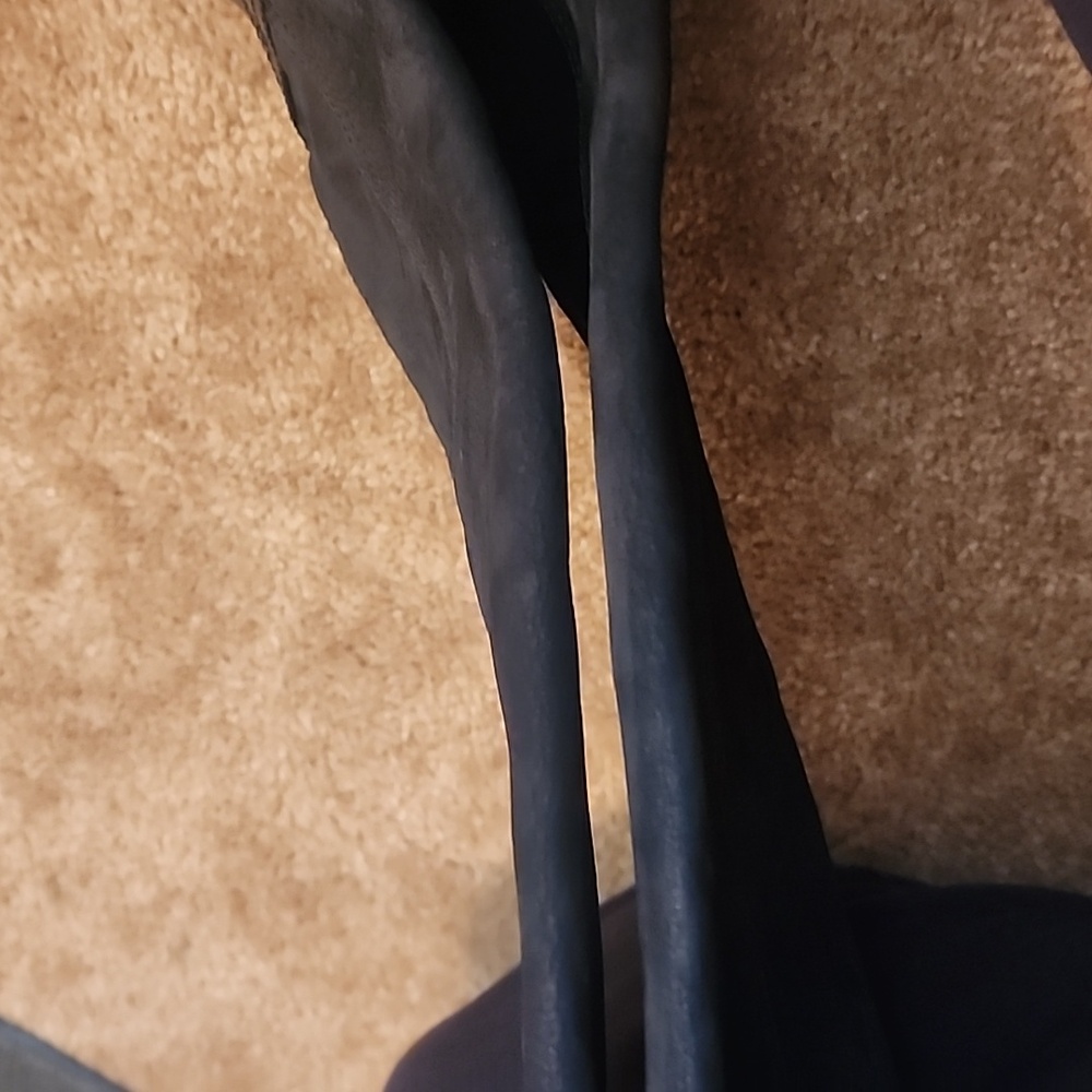 Tory Burch Simone Suede+Leather Over the Knee Boots - Picture 3 of 14